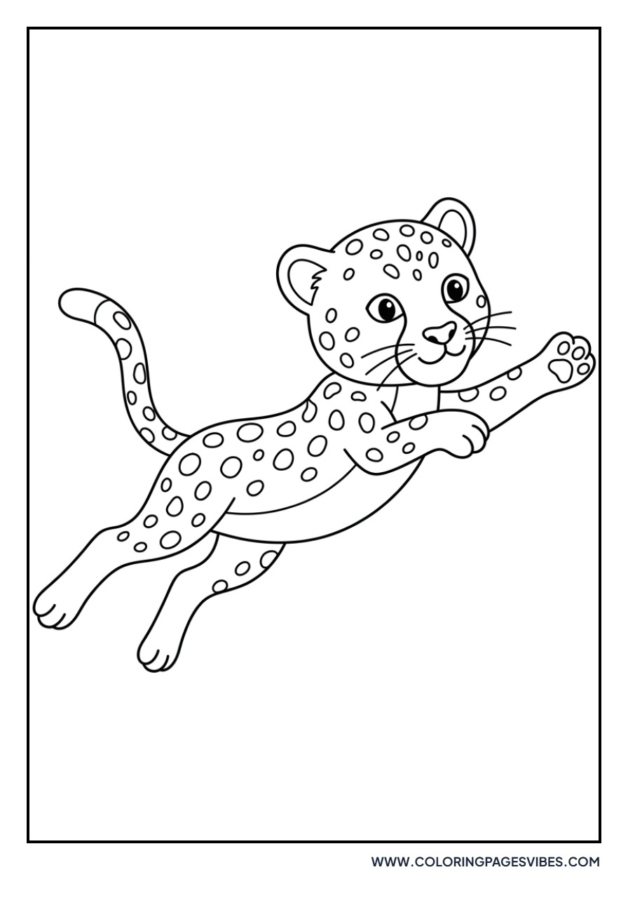 Cheetah Cub Jumping