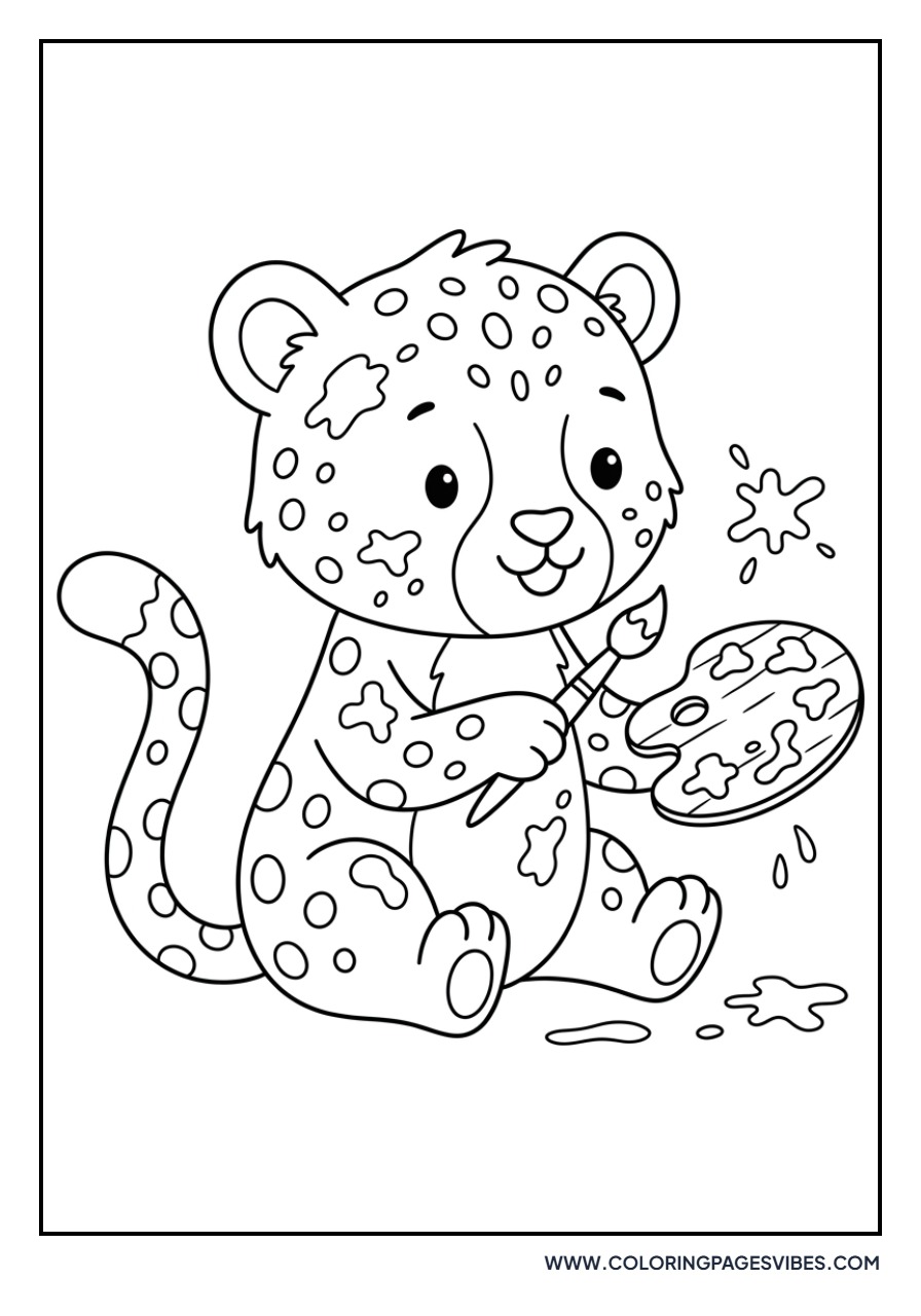 Cheetah Cub Painting