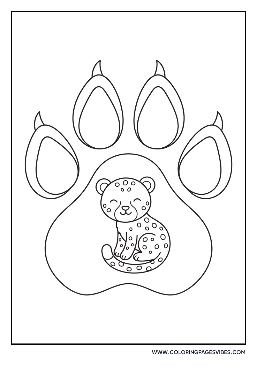 Cheetah Cub Paw Print