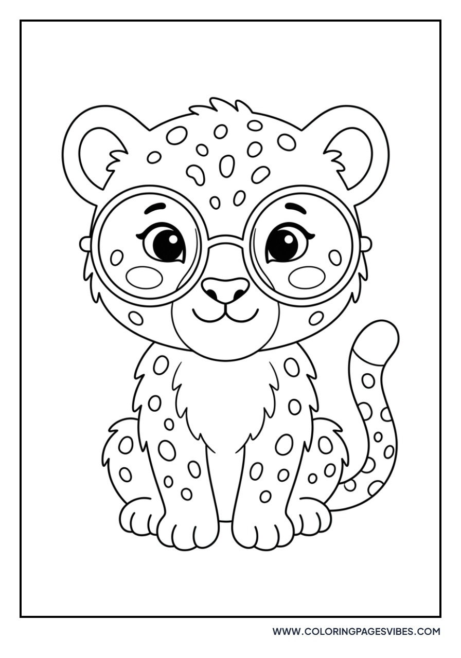 Cheetah Cub wearing Glasses