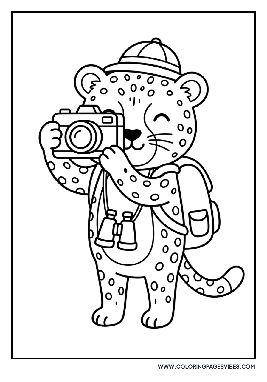 Cheetah Cub with a Camera