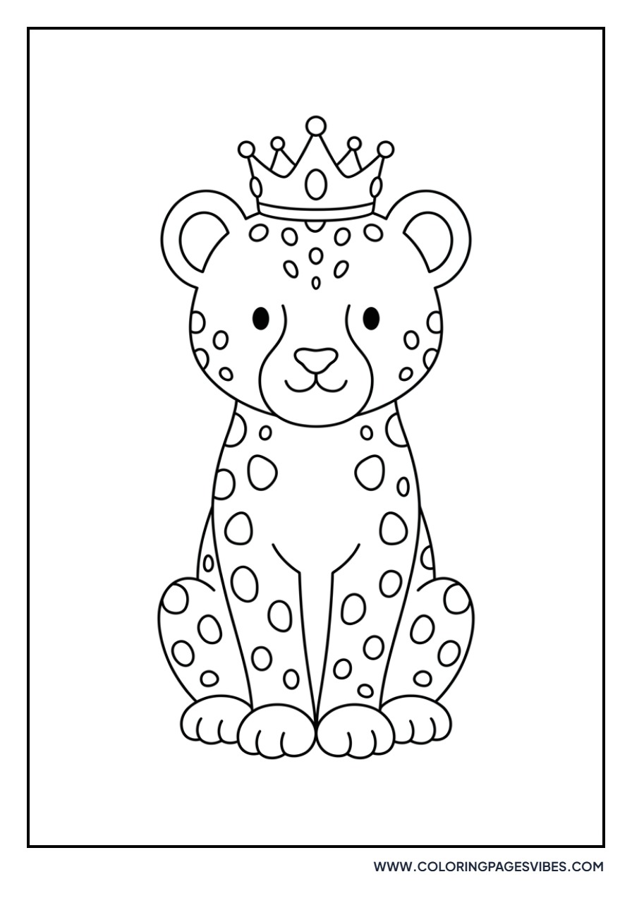 Cheetah Cub with a Crown