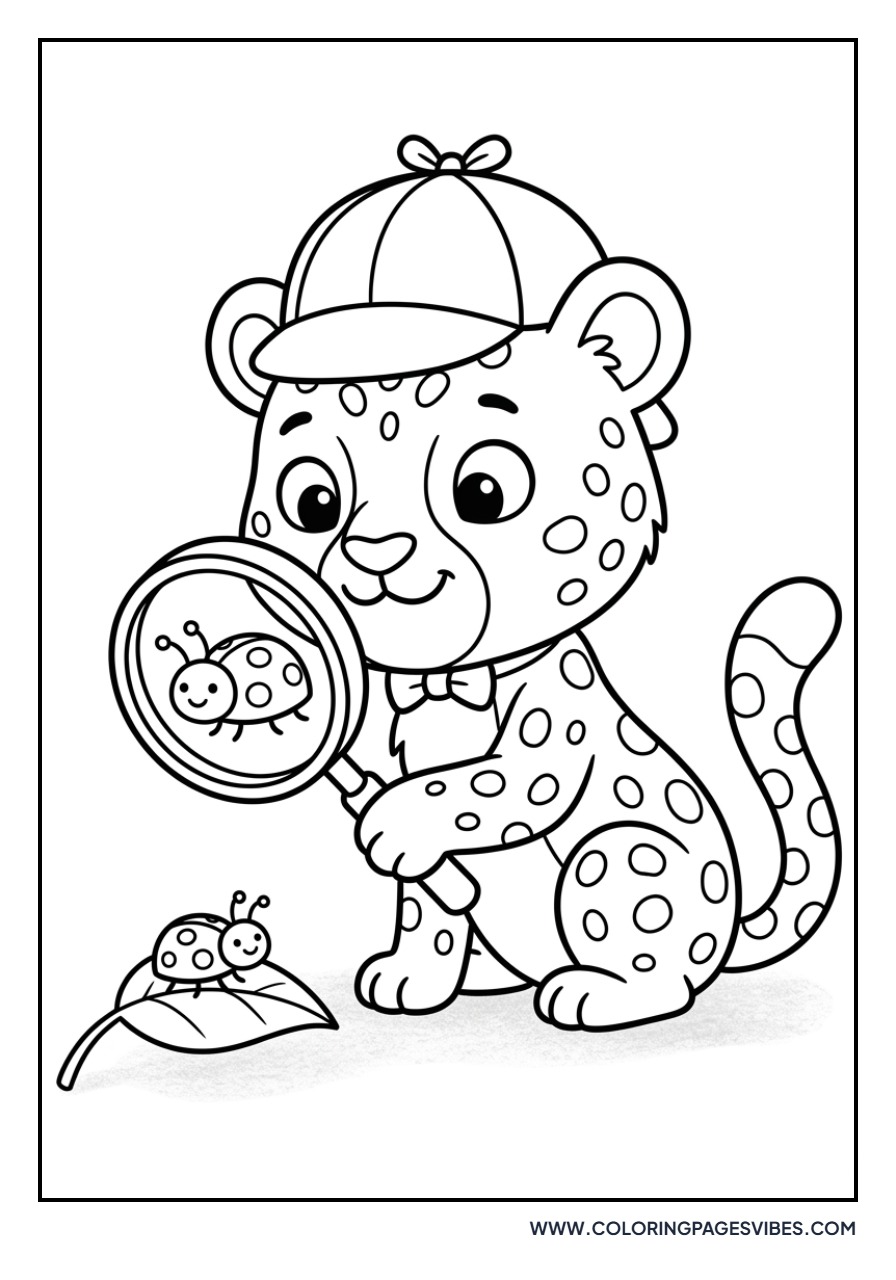 Cheetah Cub with a Magnifying Glass