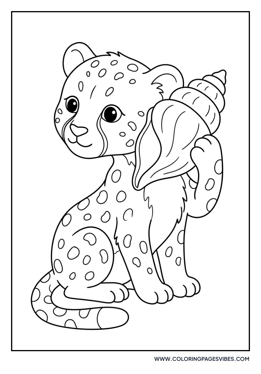 Cheetah Cub with a Shell