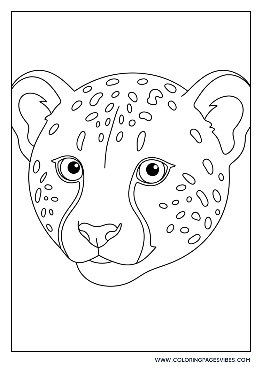 Detailed Cheetah Cub Portrait