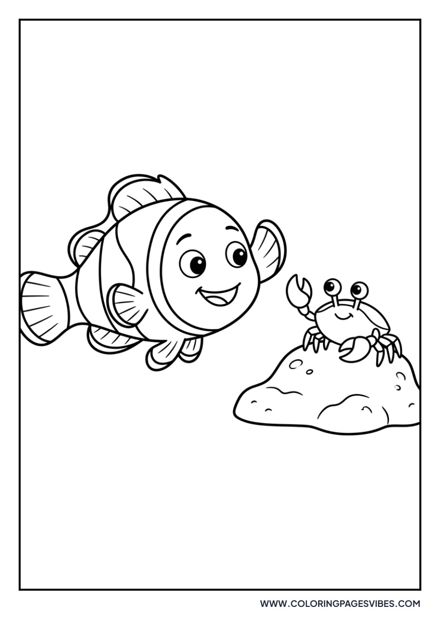 Clownfish and Crab Greeting