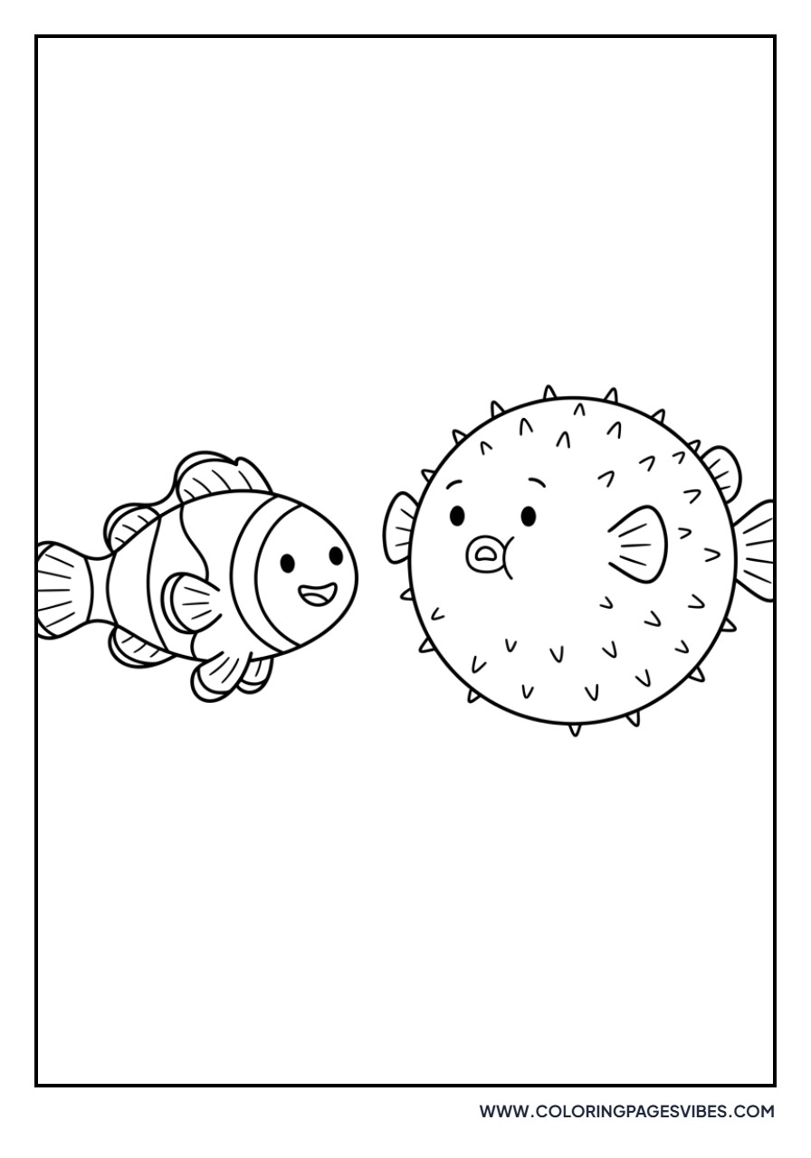 Clownfish and Pufferfish