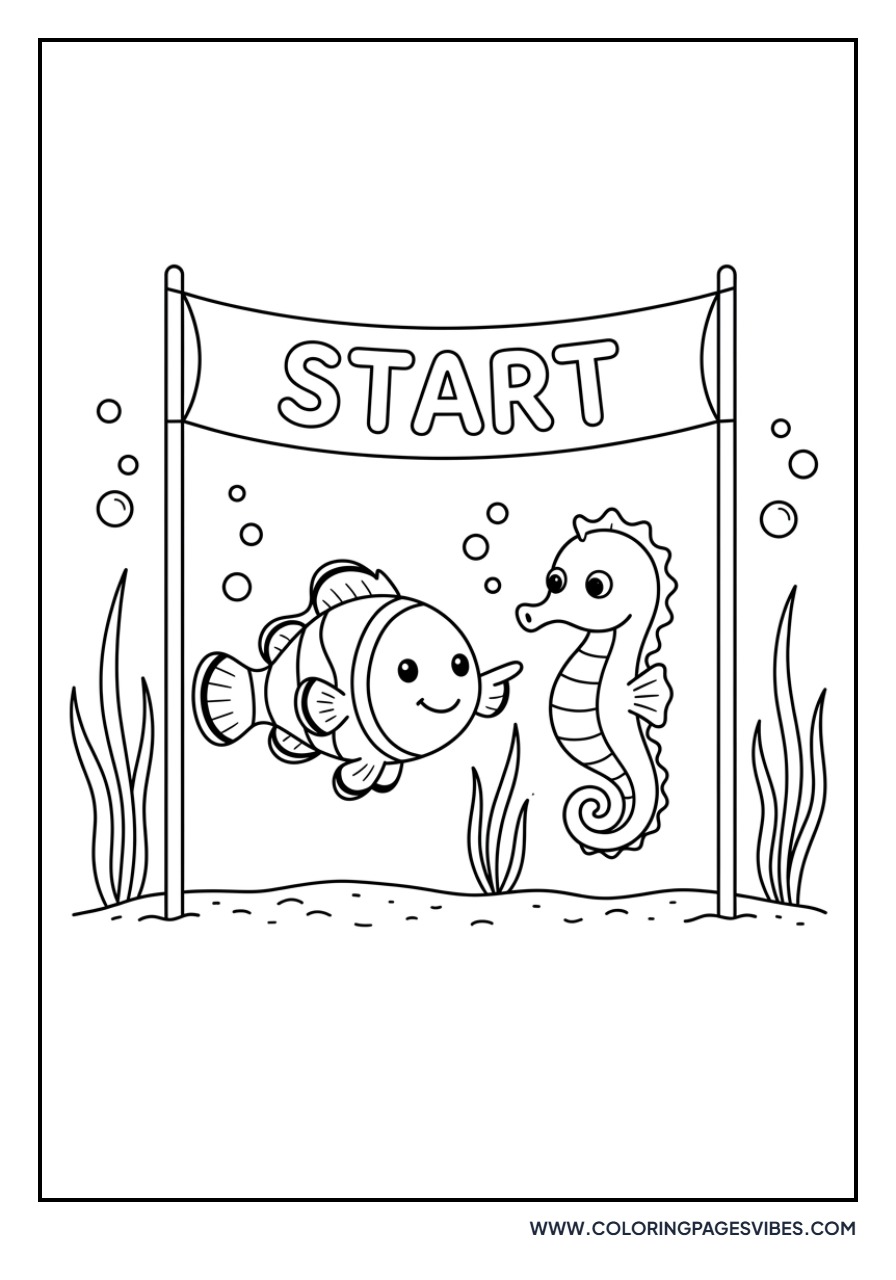 Clownfish and Seahorse Race