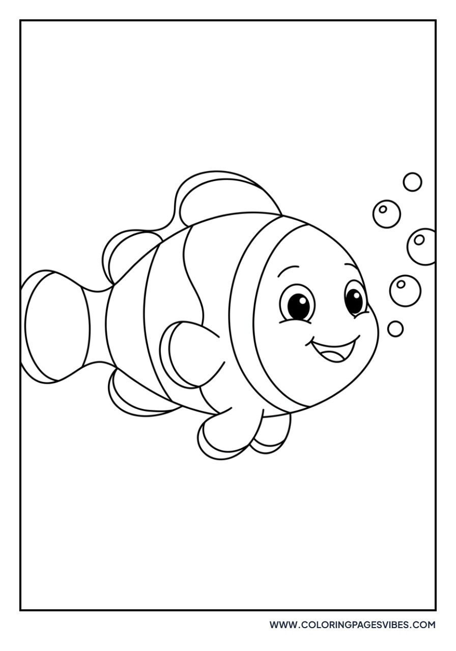 Clownfish Blowing Bubbles