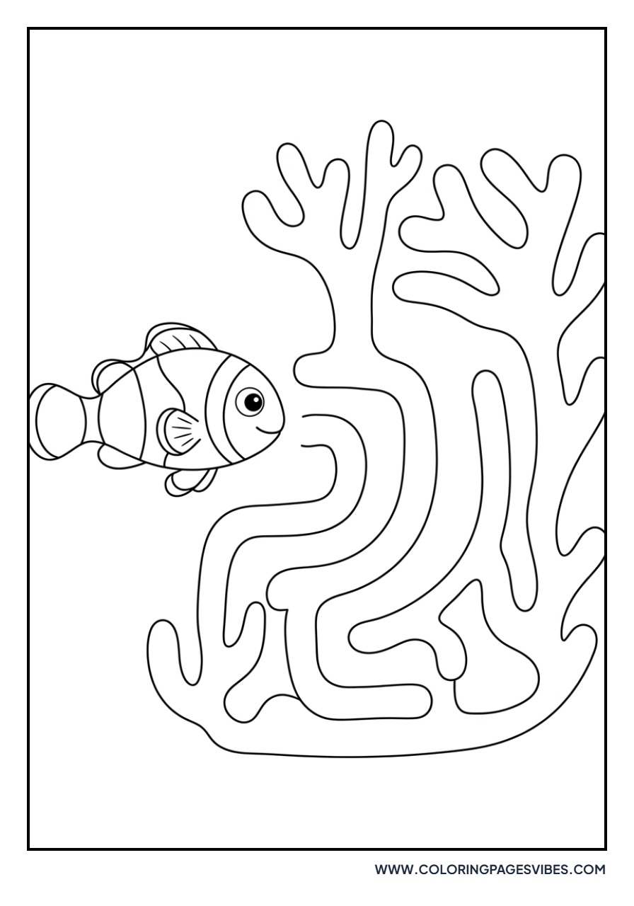 Clownfish Navigating Maze