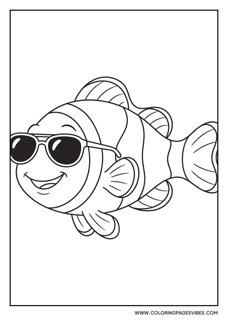 Clownfish with Sunglasses