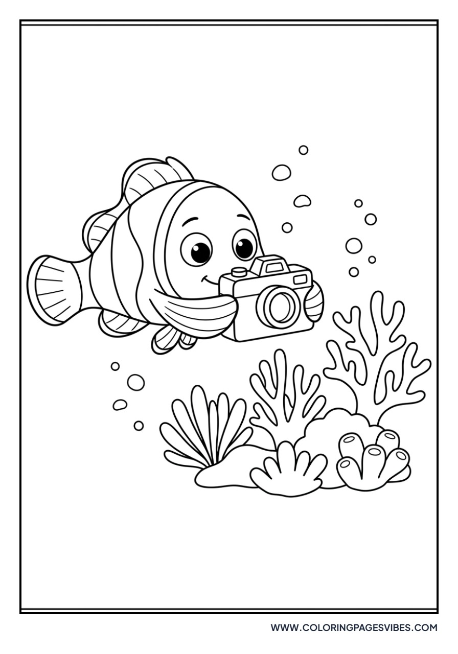 Clownfish with Underwater Camera