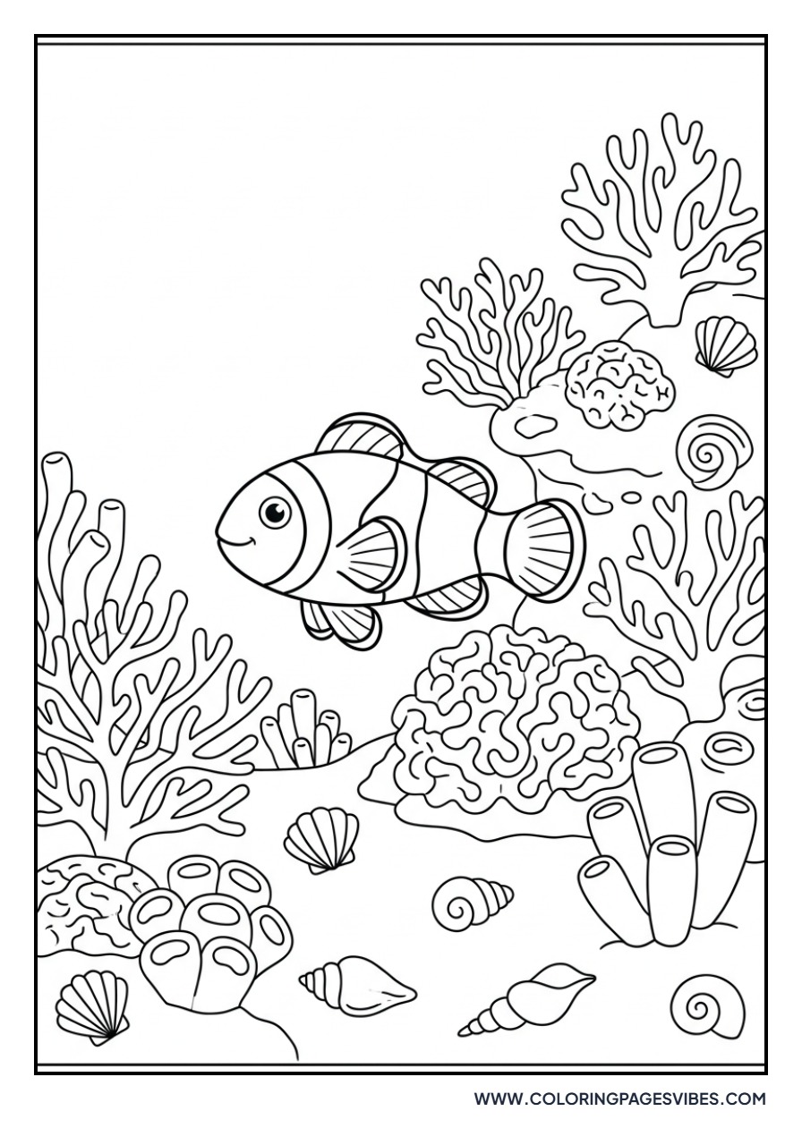 Detailed Reef Clownfish