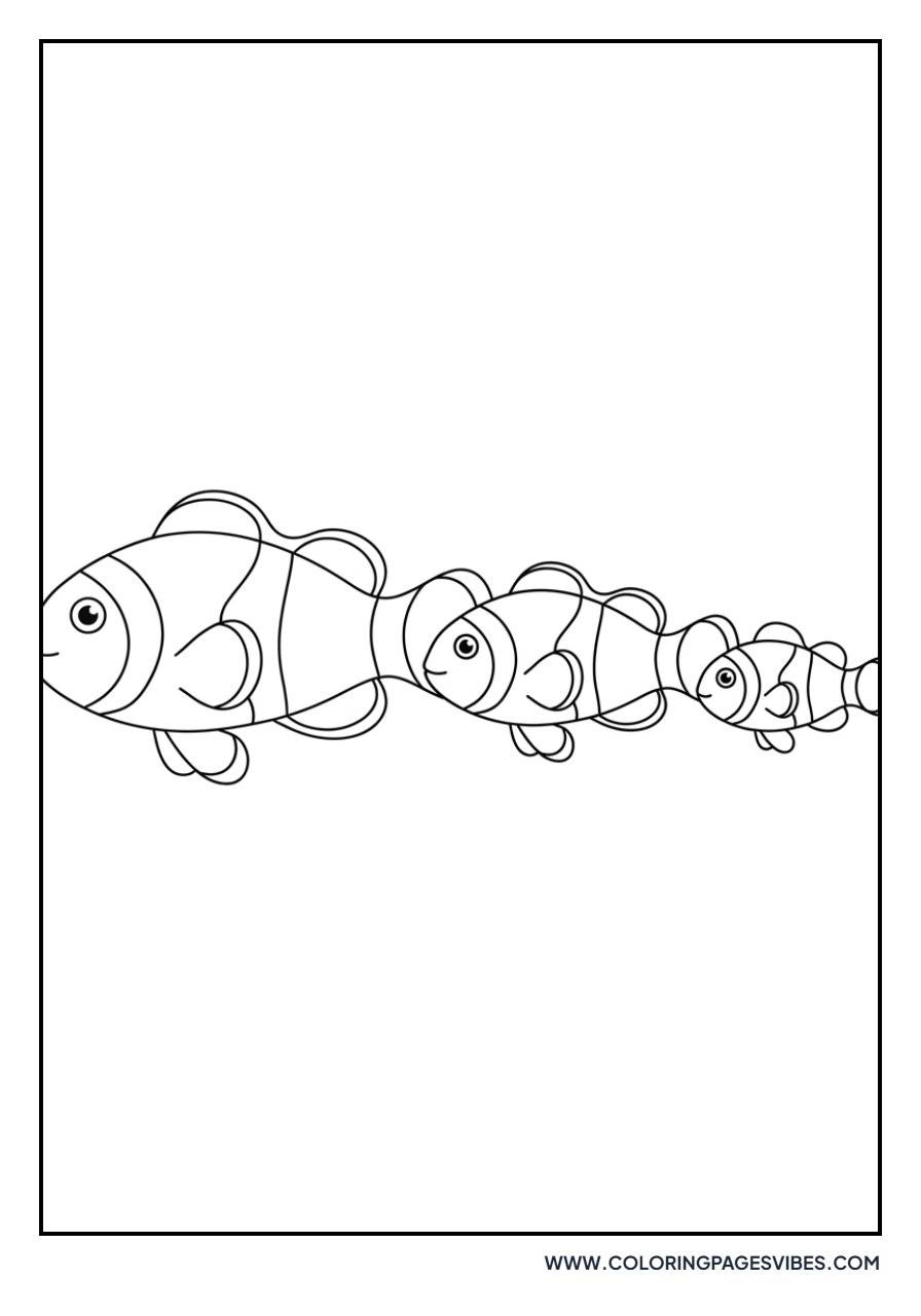 Family of Three Clownfish