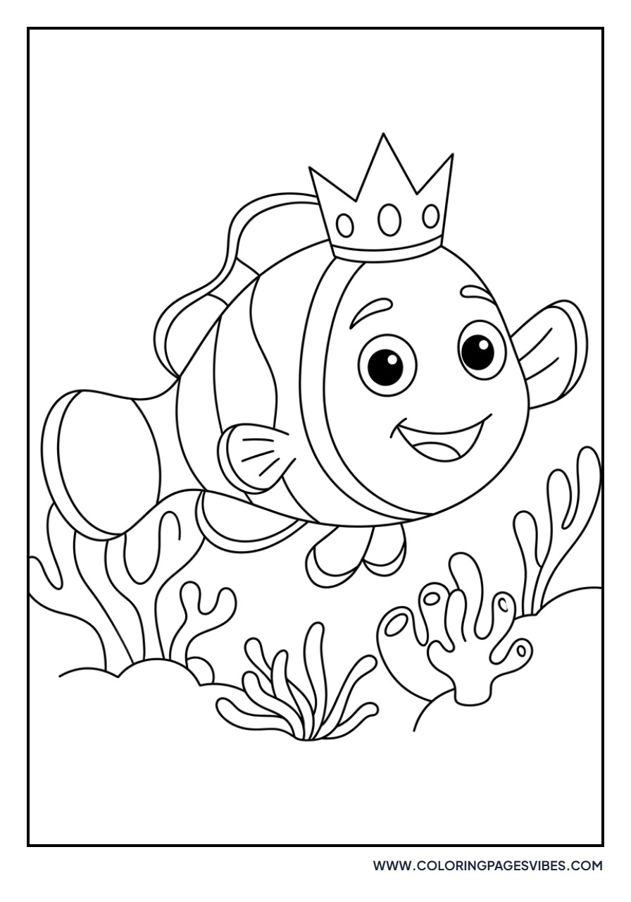 Regal Clownfish with Crown