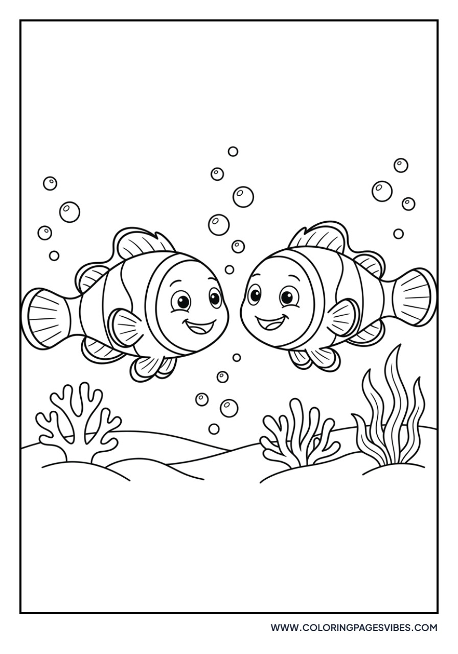 Smiling Clownfish Duo