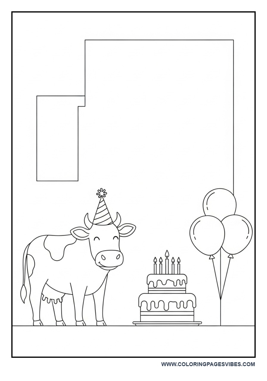 Birthday Party Cow