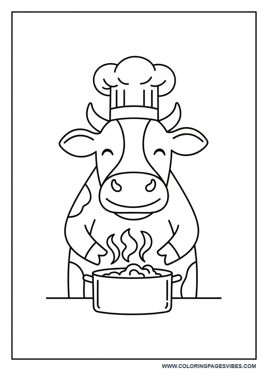 Chef Cow Cooking