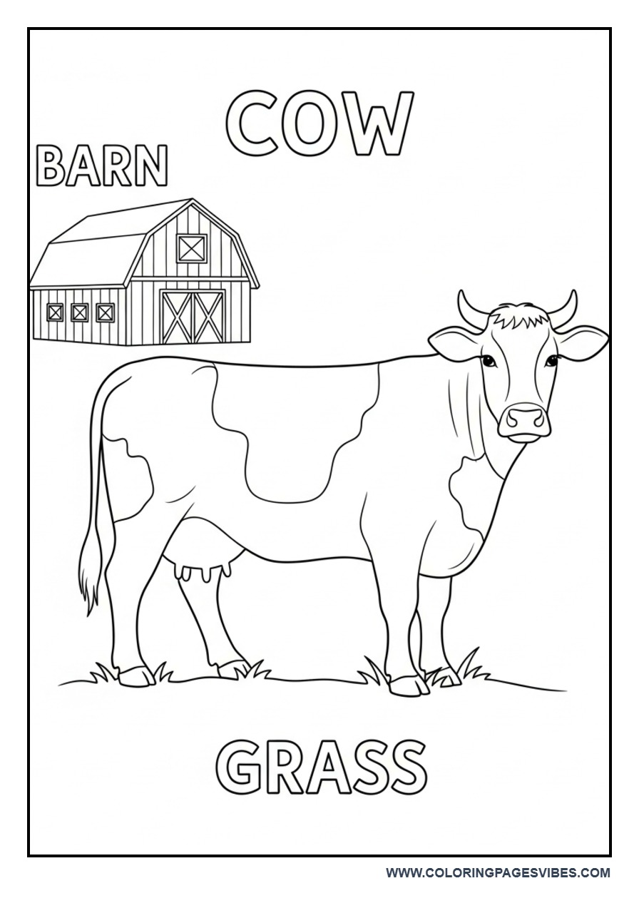 Cow and Farm Vocabulary