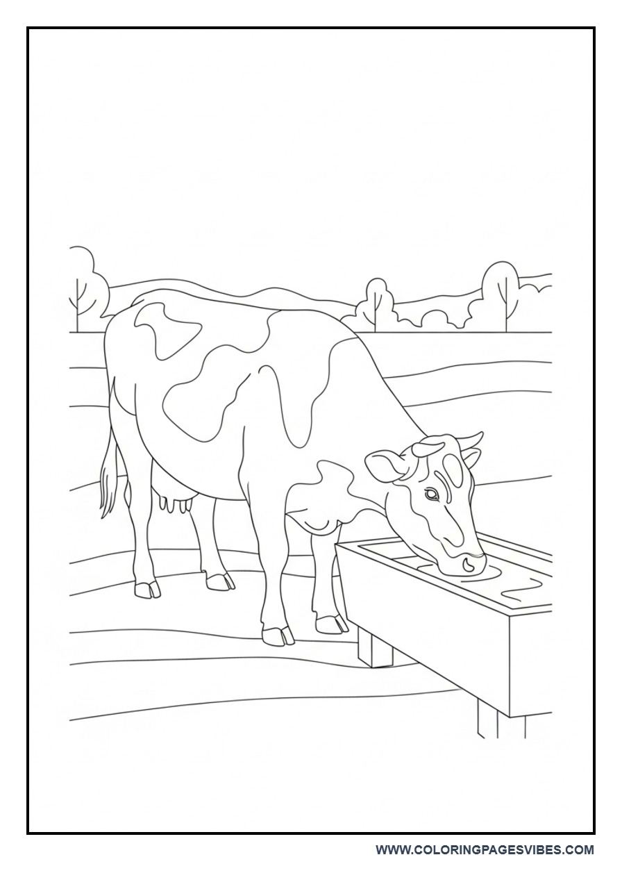 Cow Drinking Water