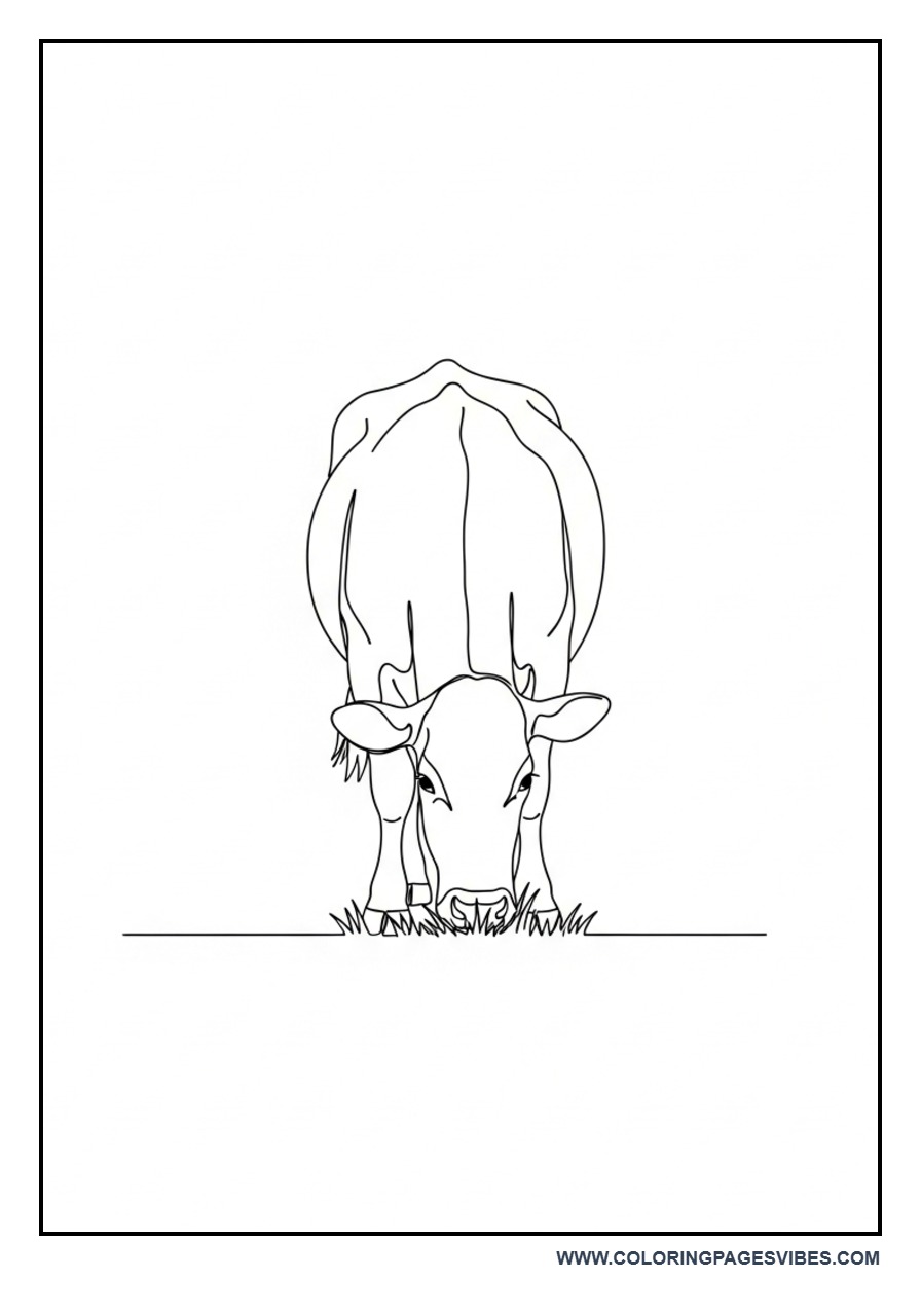 Cow Eating Grass