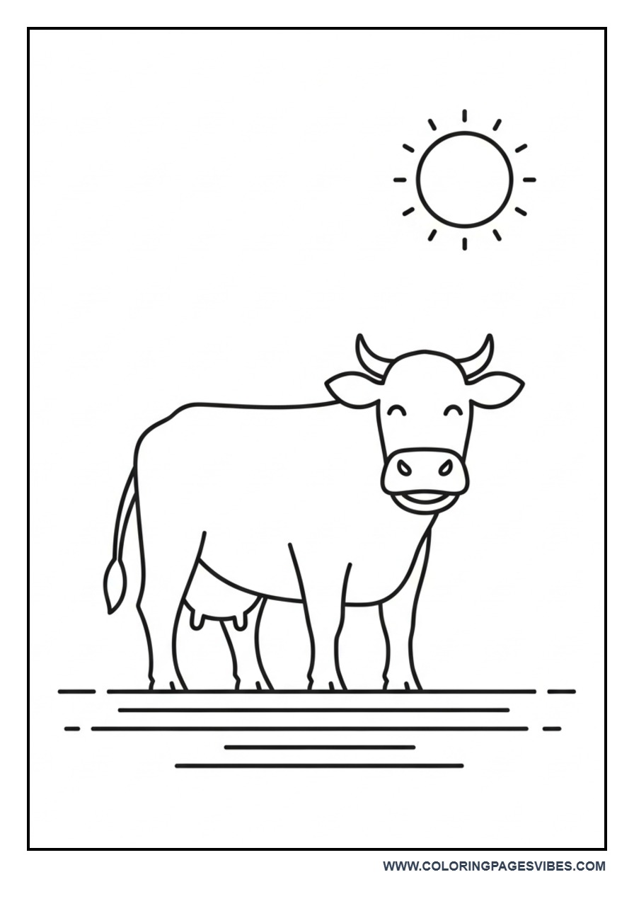 Cow Under Sun
