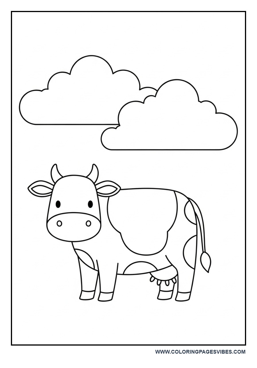 Cow with Clouds