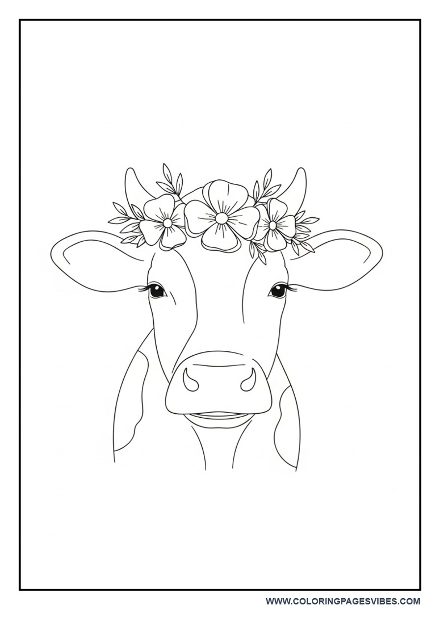 Cow with Flower Crown