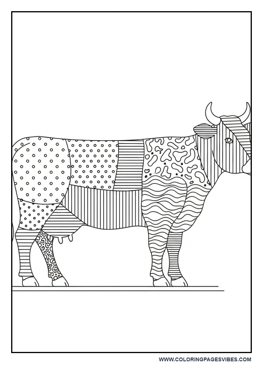 Cow with Patch Patterns