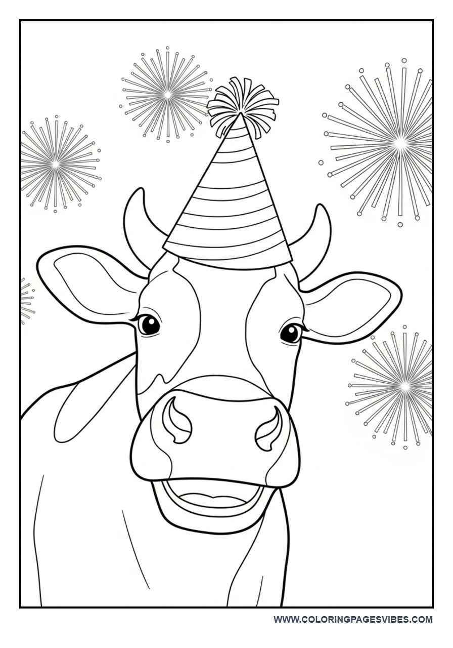 New Year Celebration Cow