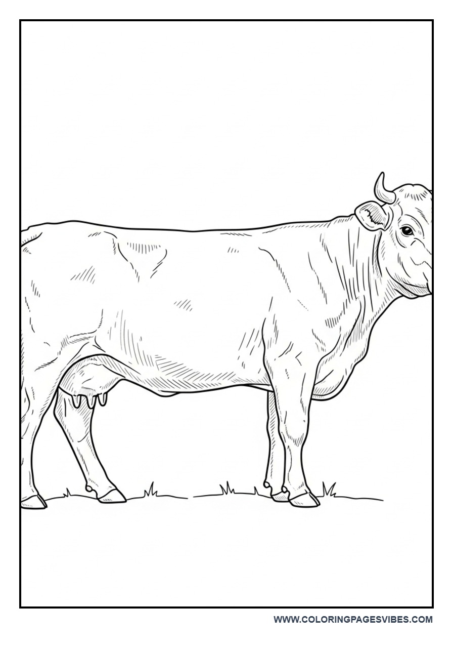 Realistic Standing Cow