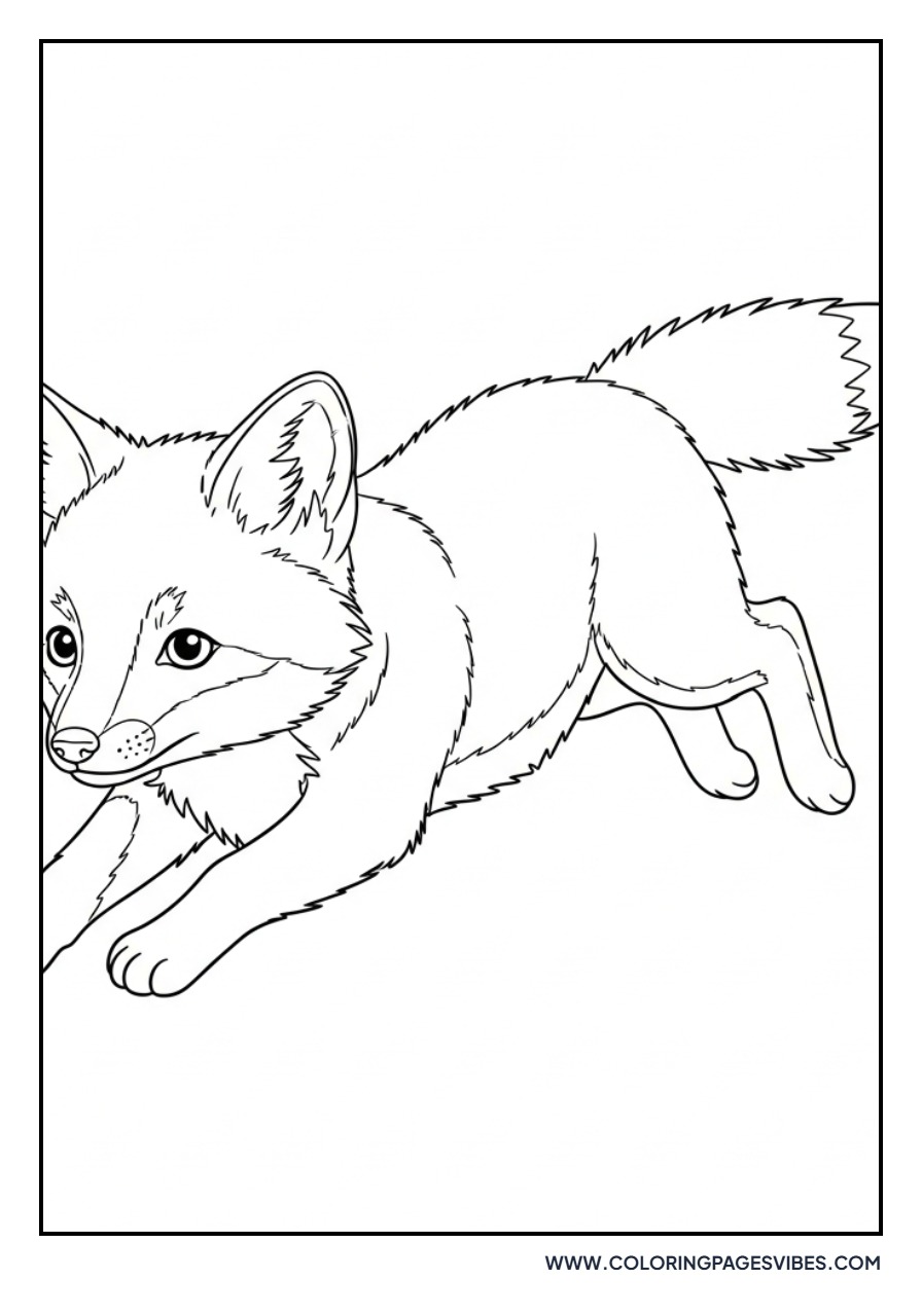 Baby Fox Pouncing Forward