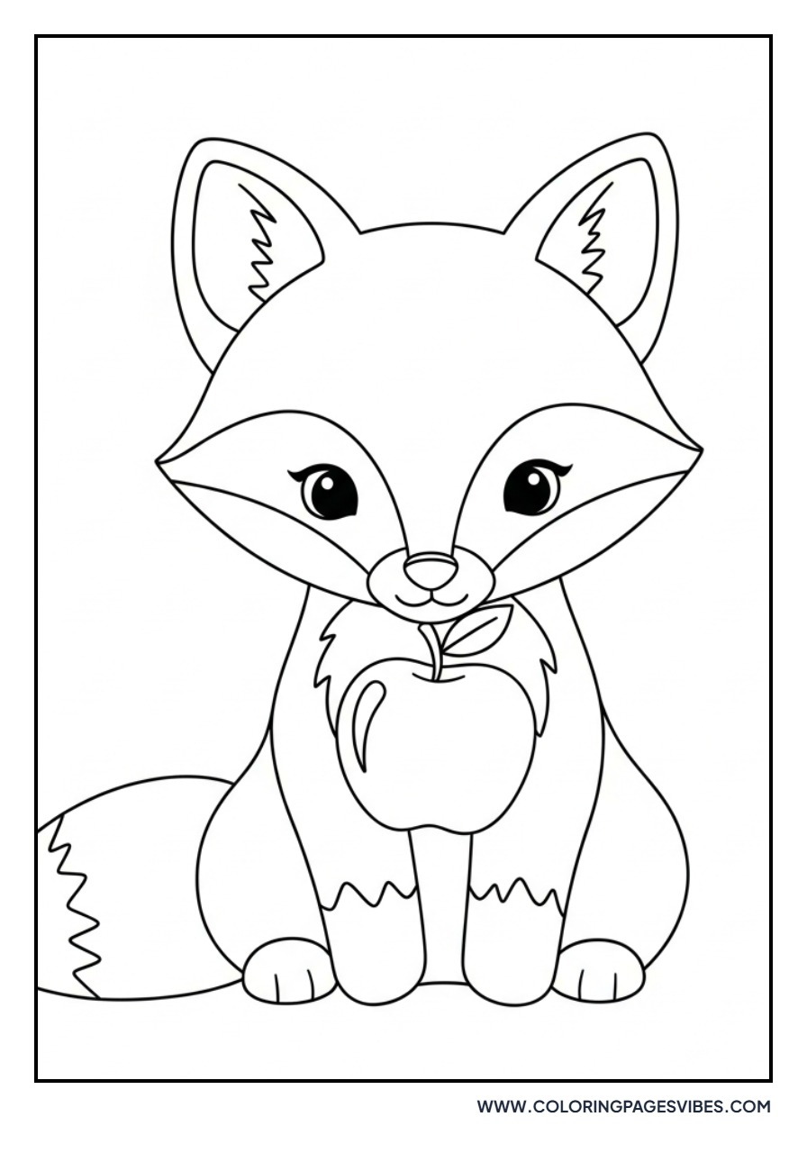 Baby Fox with Apple
