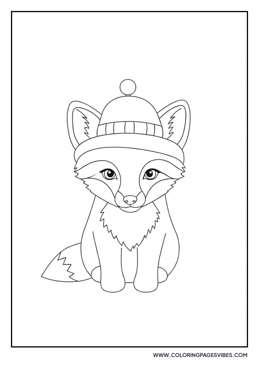 Baby Fox with Hat