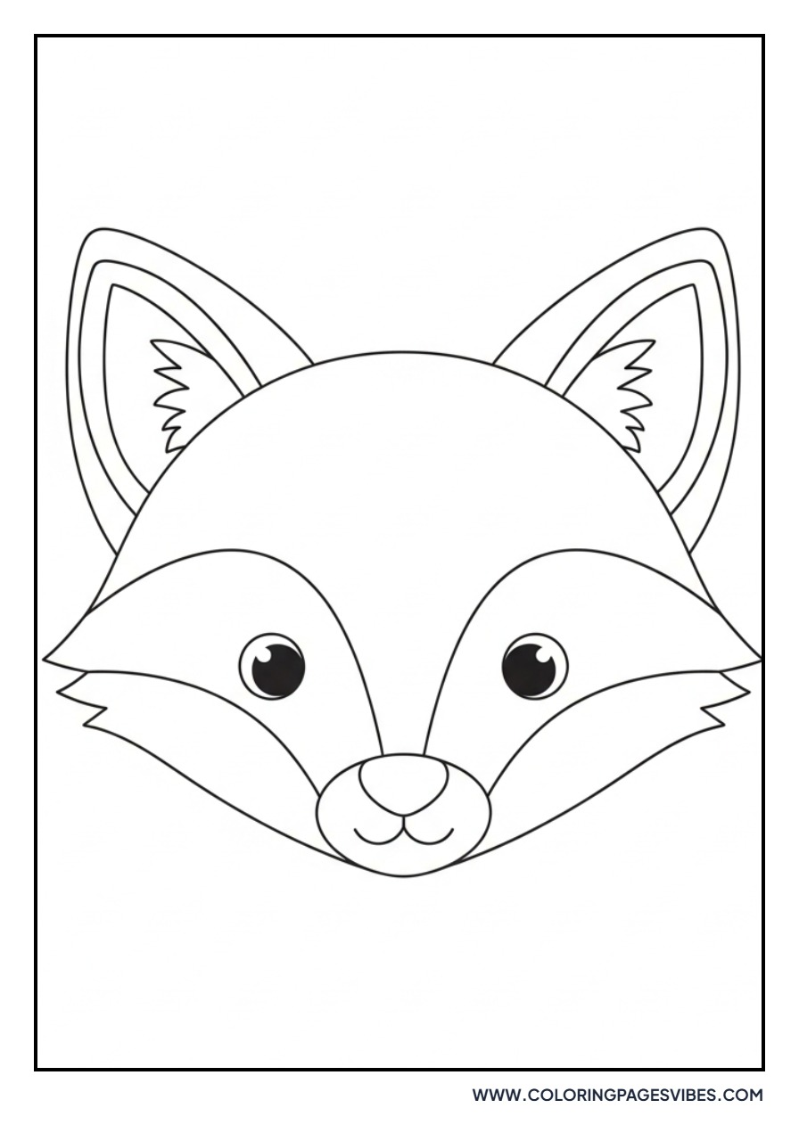 Cute Smiling Fox Head