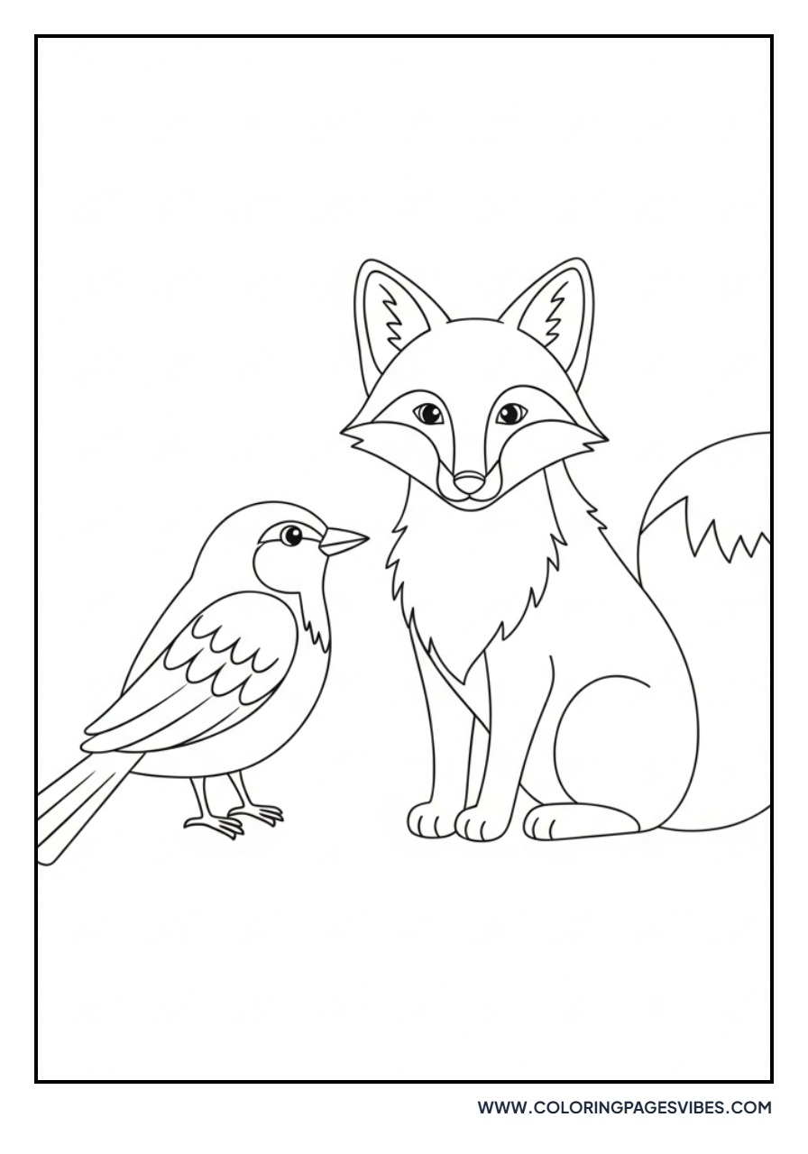 Fox and Bird Talking