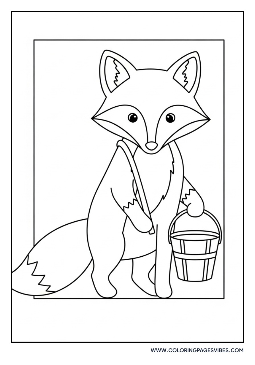 Fox Carrying a Pail