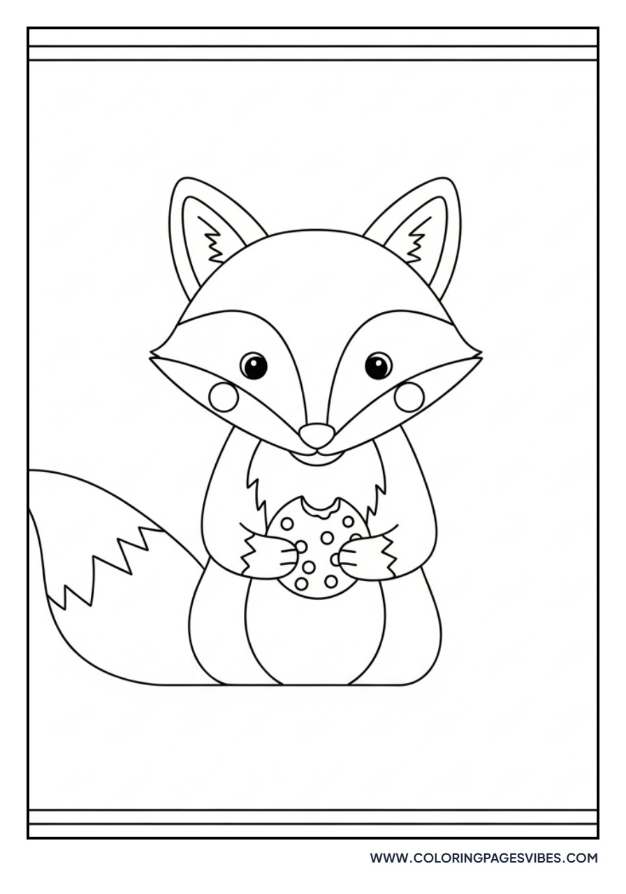 Fox Holding a Cookie