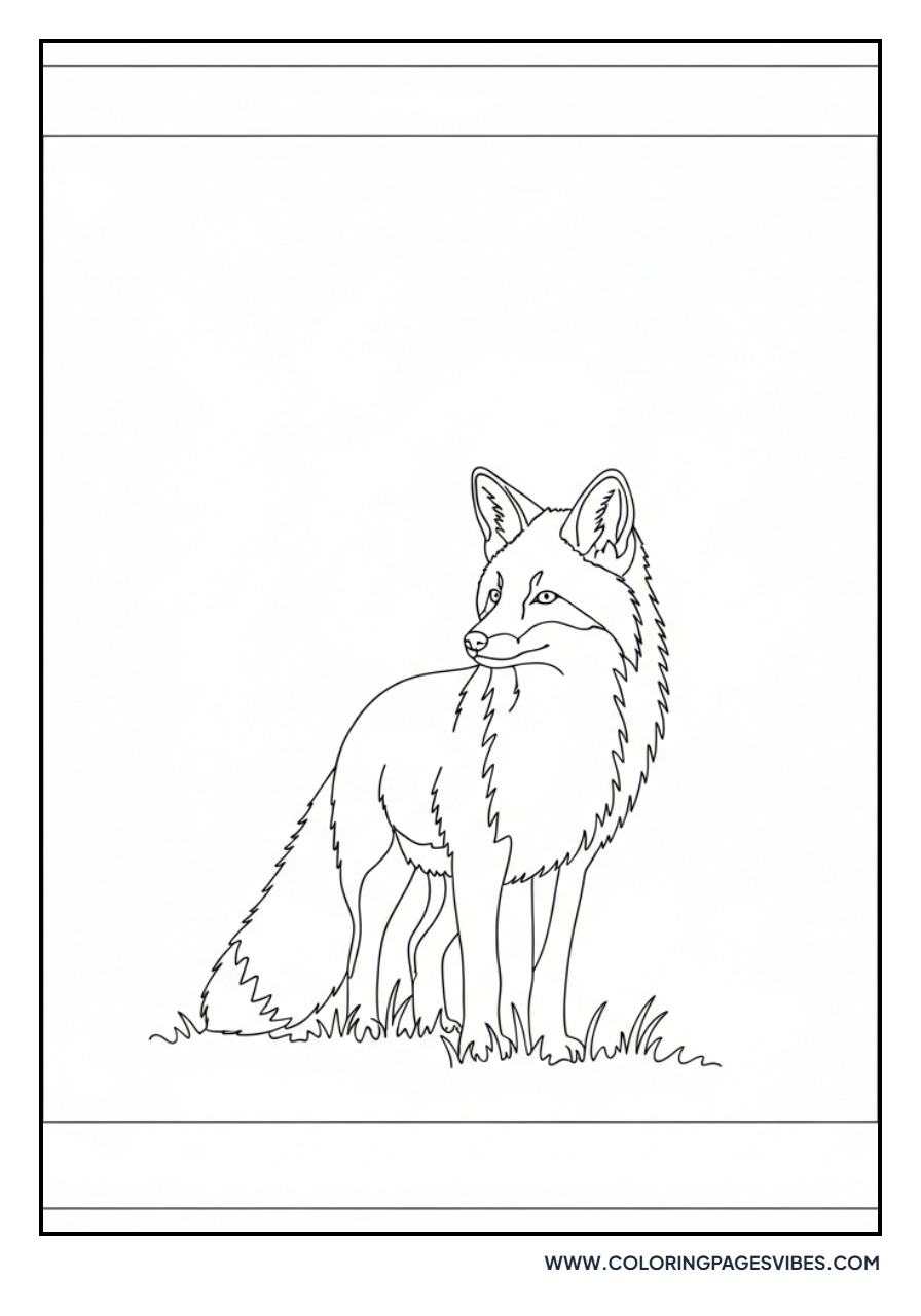 Fox Standing in Field