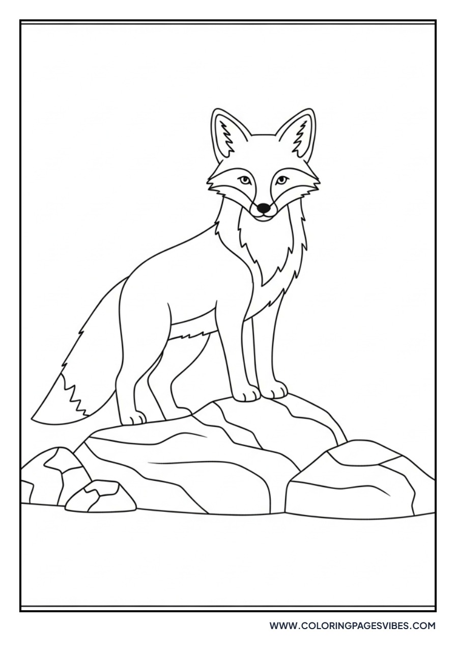 Fox Standing on Rocks