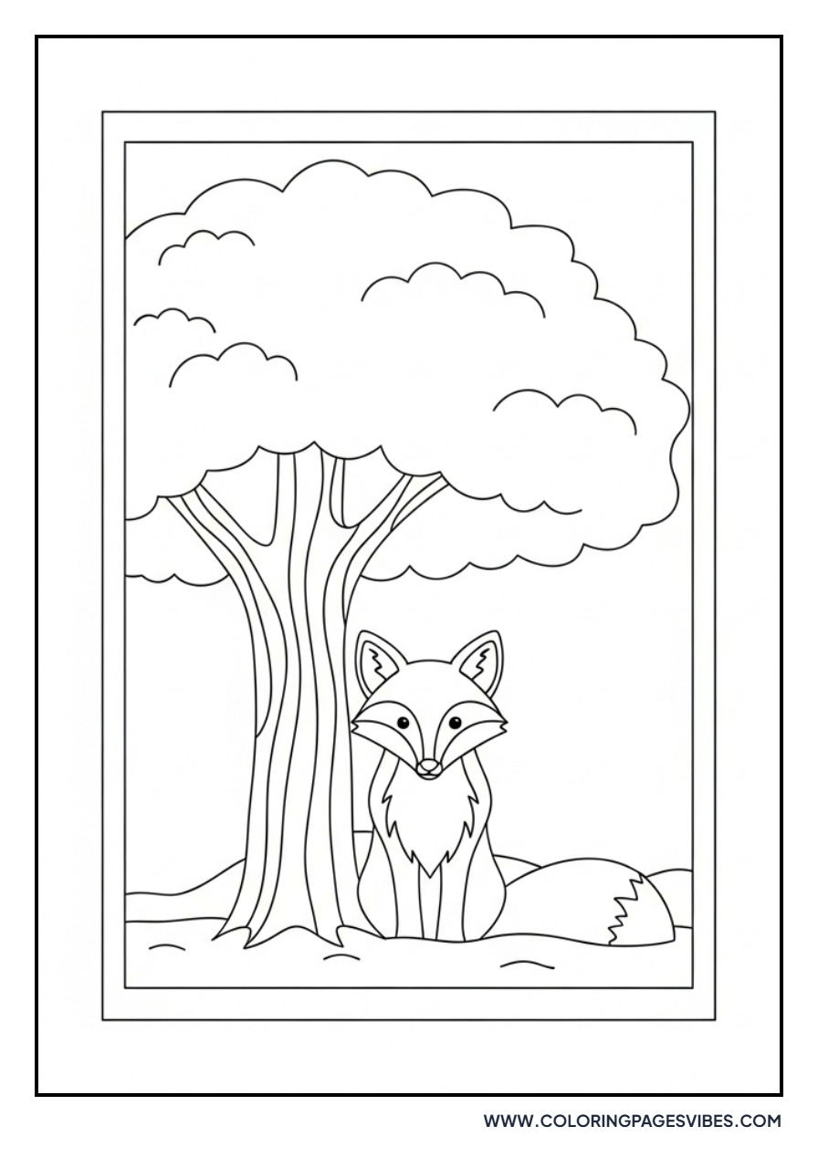 Fox Under a Tree