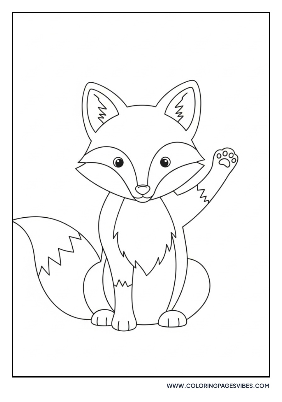 Fox Waving Hello Simply
