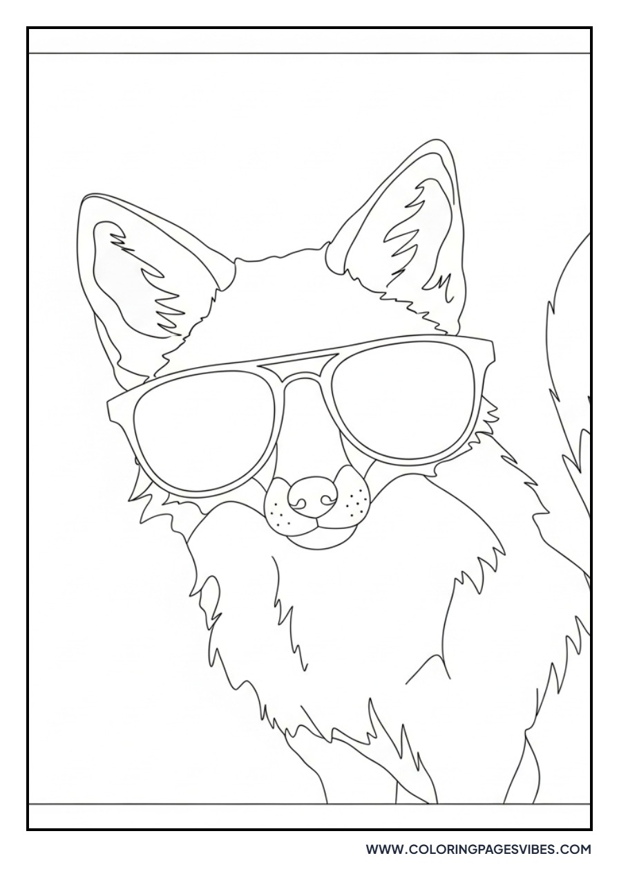 Fox Wearing Sunglasses
