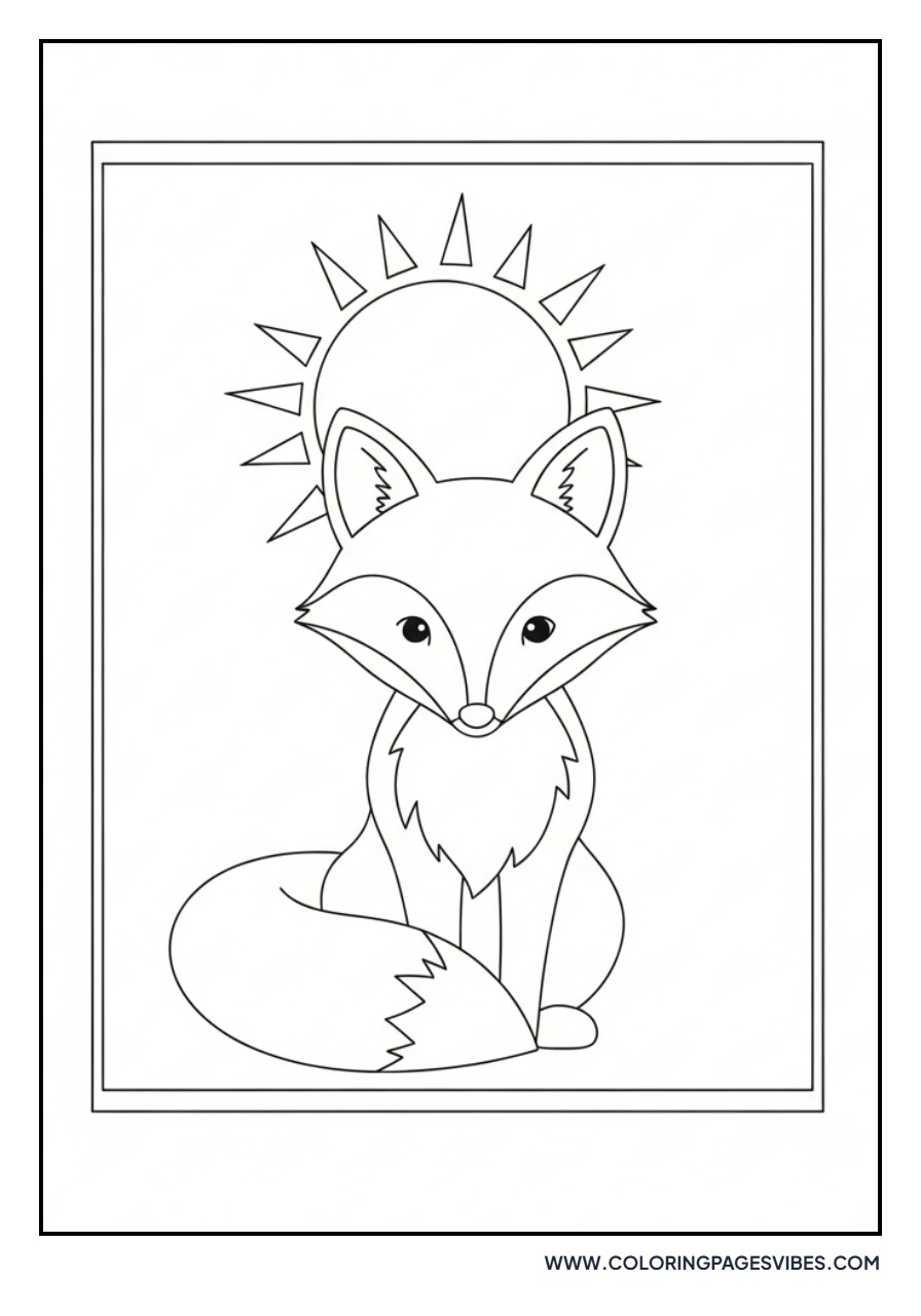 Fox with Big Sun