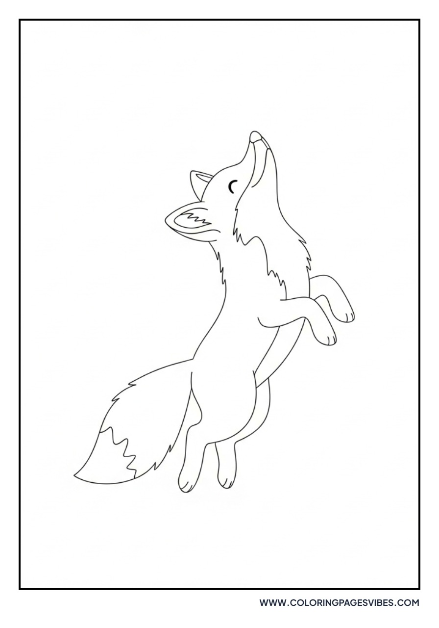 Happy Fox Jumping Up