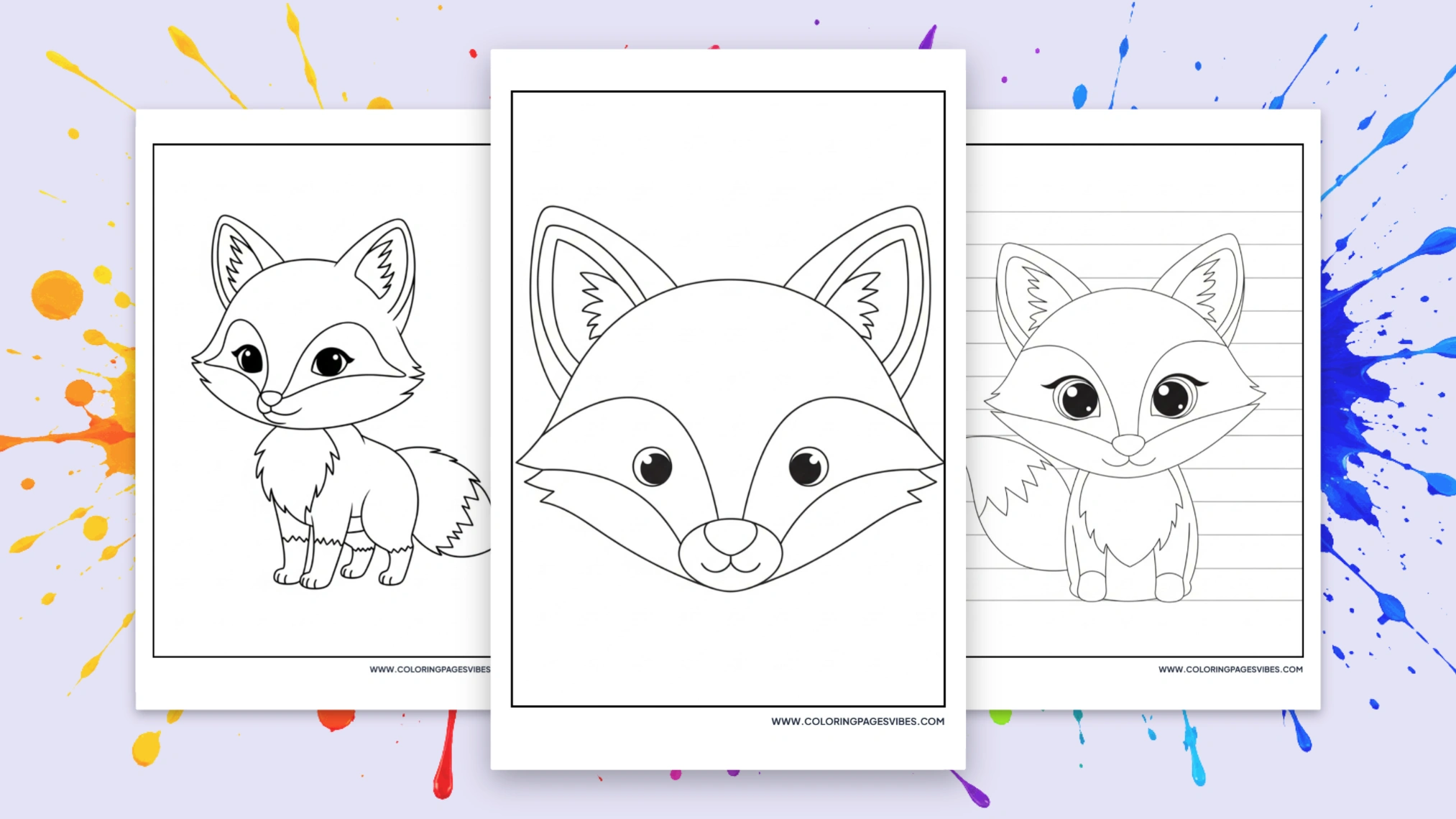 75+ Free Printable Cute Fox Coloring Pages