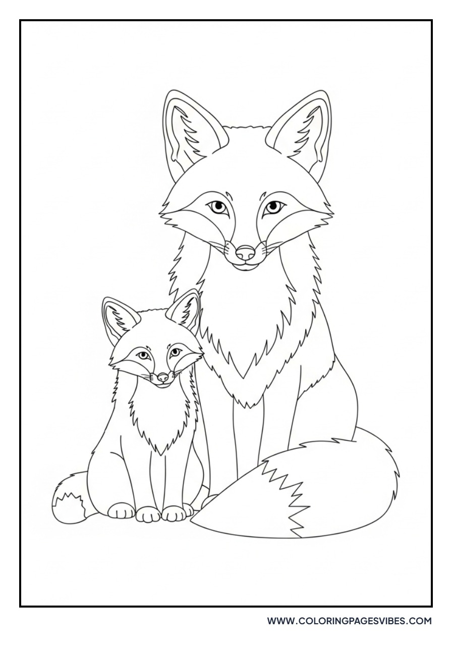 Mother Fox and Cub