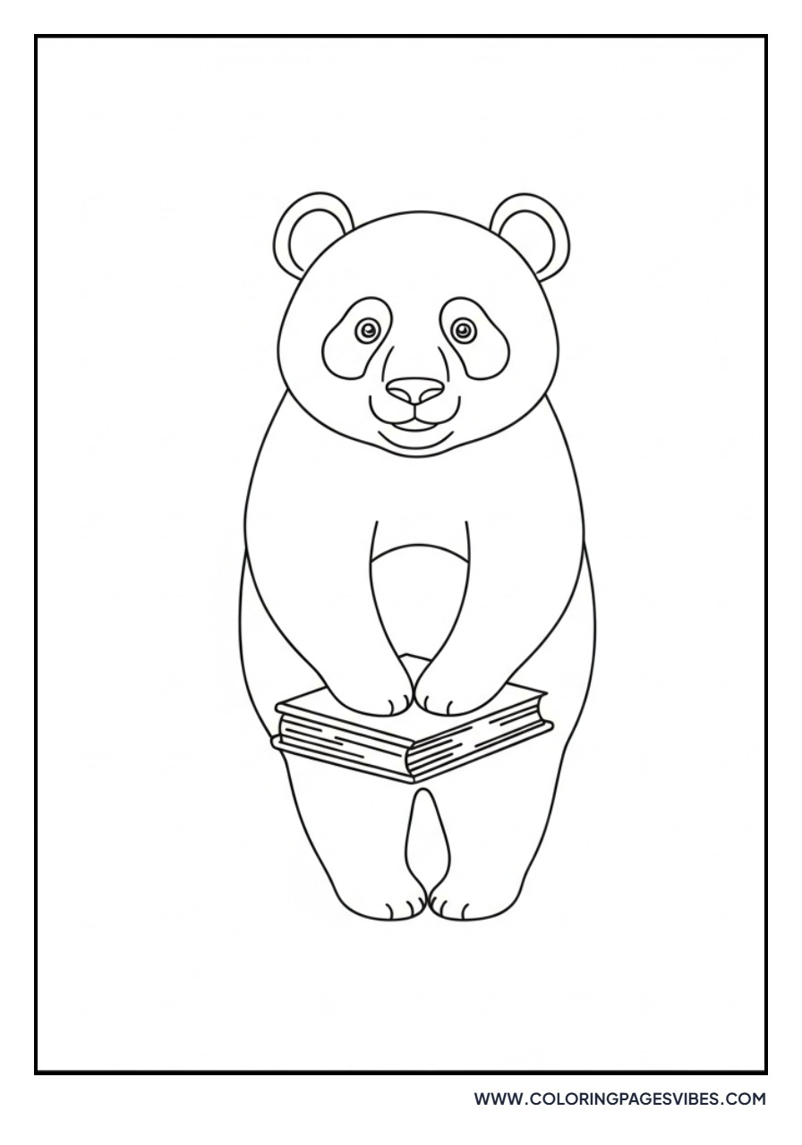 Panda Balancing a Book