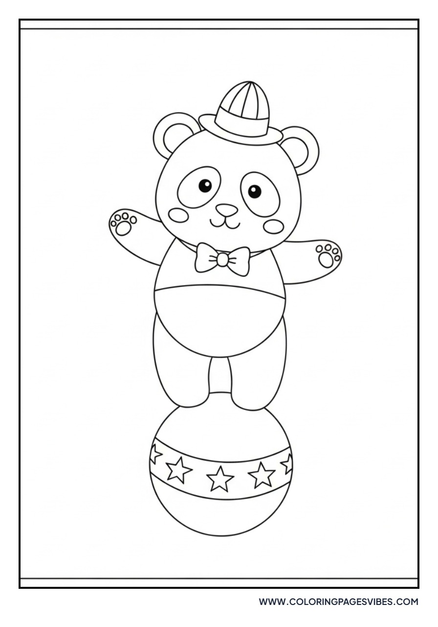 Panda Balancing on Ball