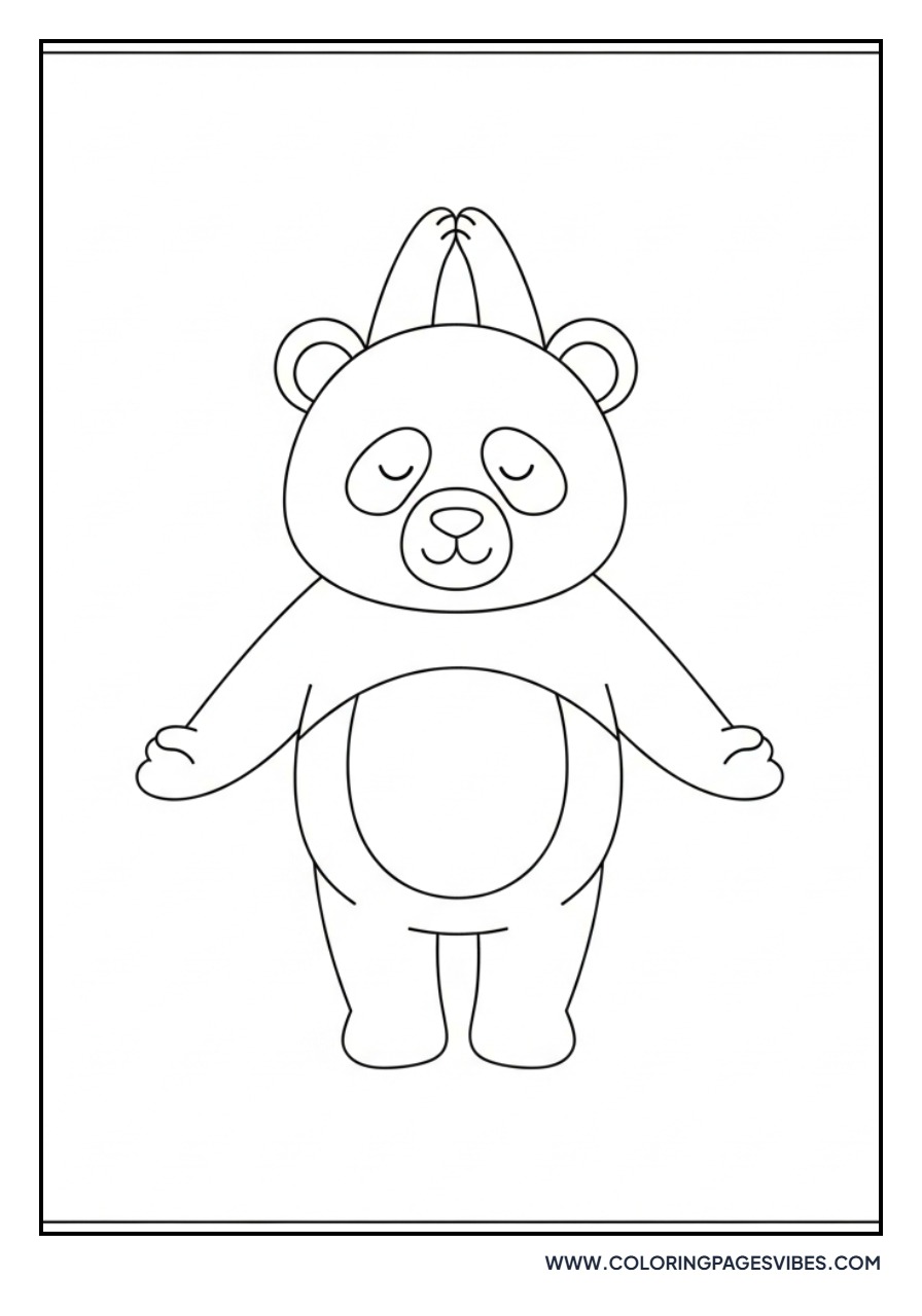 Panda Doing Yoga